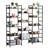 Metal Bookshelf Rustic Bookshelf 14-Tier for Living room Bedroom & Office