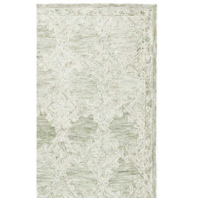 Hand-Tufted Wool Damask Rug