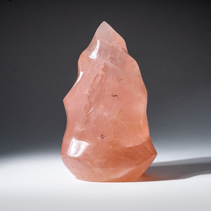 Polished Rose Quartz Flame Freeform from Brazil (1.7 Lbs)