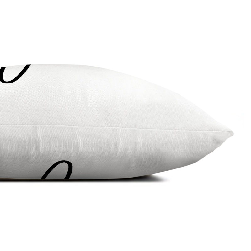 Outdoor Reversible Throw Pillow, Off White/Black