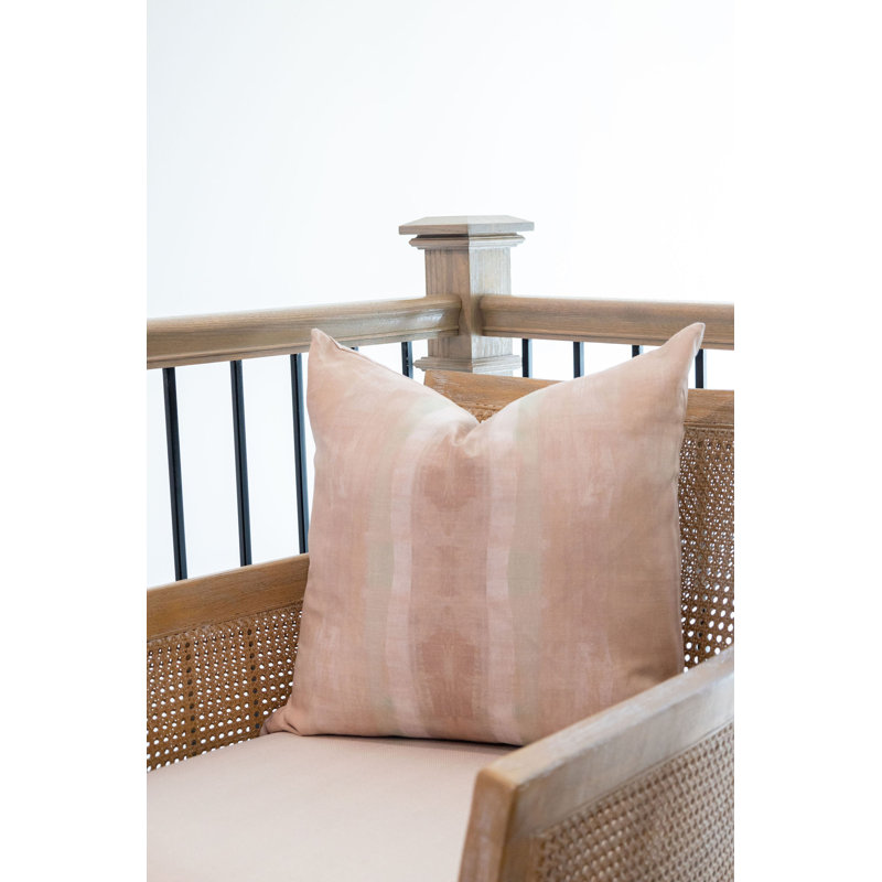 Venetian Stripe Square Pillow Cover & Insert, Antique Oar Striped, 22"H x 22"W