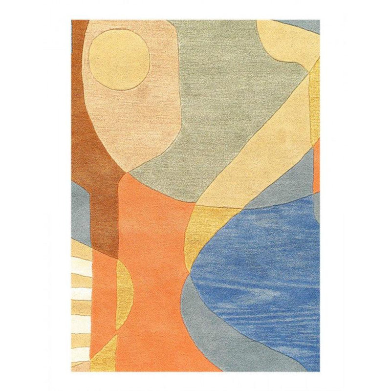 Tapis bleu / jaune / gris Kristilynn
