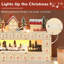 Calendrier de l'Avent de Noël avec 24 tiroirs à rebours et lumières DEL pour les fêtes de famille et les décorations