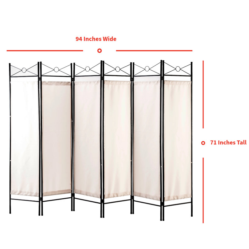 Cloison pliante Rhiann, Blanc, 6