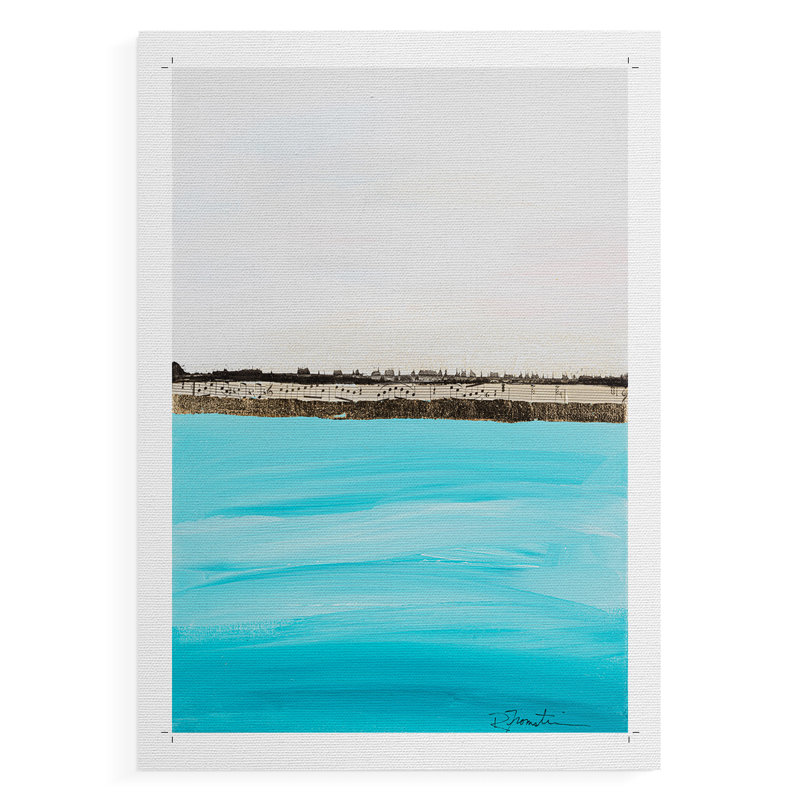 Harmony in Turquiose - Impression sur toile seulement - NON-CADRE, H 60 po x l 40 po