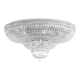 Petit Crystal Deluxe 21 Light 30.5in x 15.5in Flush Mount in Polished Gold with Clear Radiance Crystals