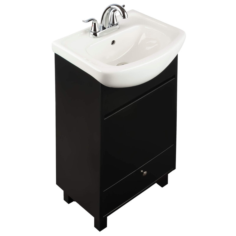 Ensemble de meuble-lavabo simple 18 po Melstone, Noir satiné