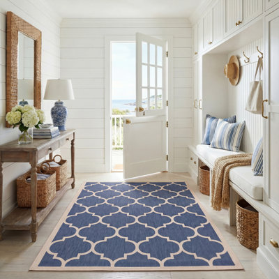 Tapis d'intérieur / extérieur à motif géométrique Herefordshire Performance