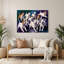 «Bulls» miniature, art mural mauve en métal-668167861