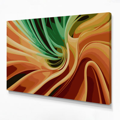 Gradient Abstract 100 Brown Canvas Wall Art