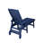 Oversized Outdoor Chaise Lounge Chair With 5 Adjustable Positions, HDPE Material, Wheels, And Cup Holder For Patio, Deck, Or Poolside, Navy Blue-2098273212