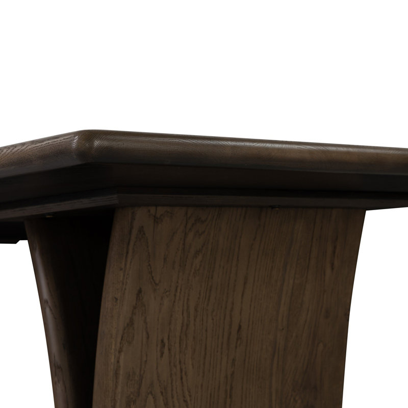 Marcon Dining Table 96"-Dark Espresso Reclaimed French Oak, Gray Reclaimed French Oak