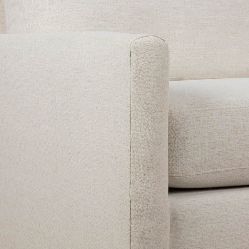 Canapé rembourré Savannah, Chenille Nompton Snow Crypton®