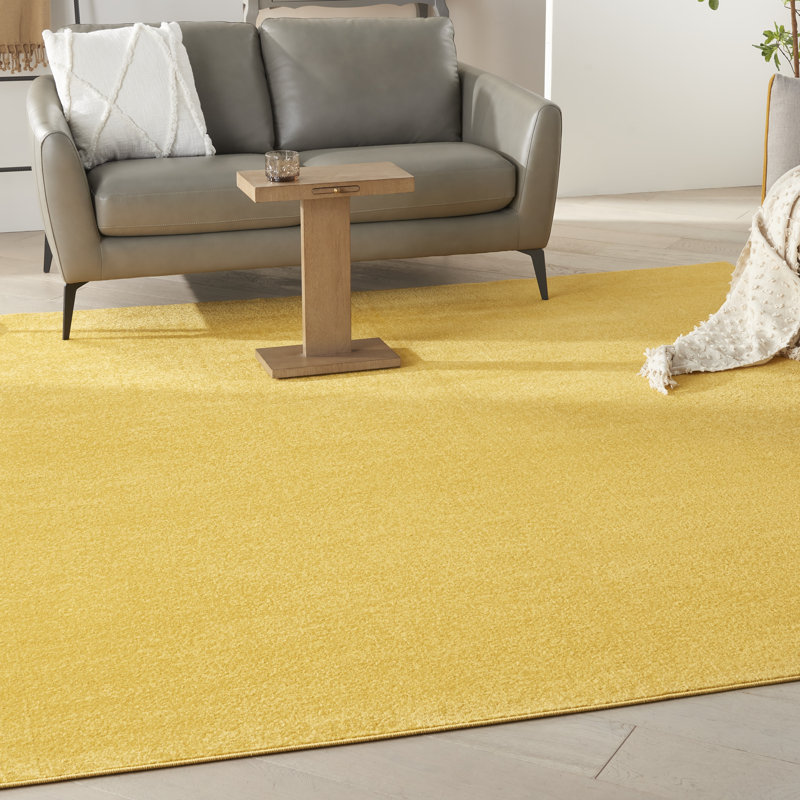 Tapis jaune Yolonda, Carré 9 pi Carré