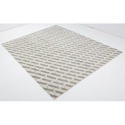 Viscose Geometric Indoor Rug