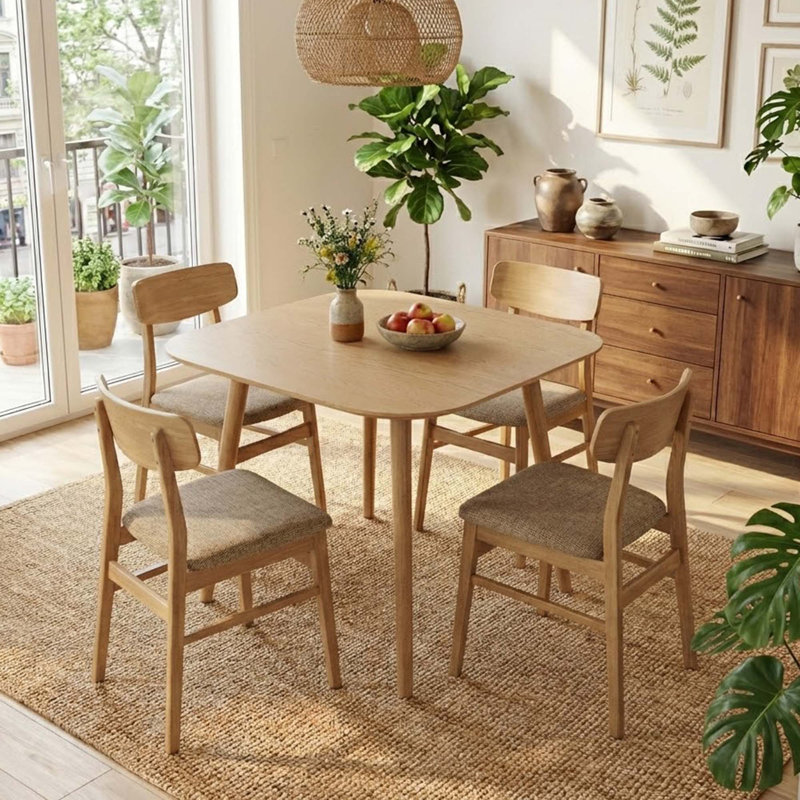 Table de salle à manger Mid-Century, Clair naturel