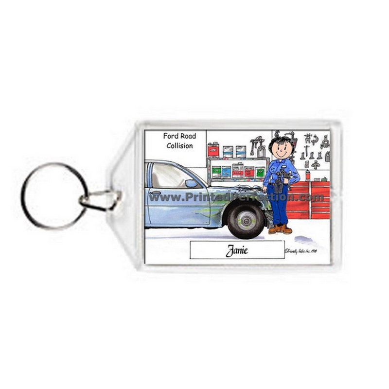 Personalized Auto Body - Female Acrylic Key Chain, Yes