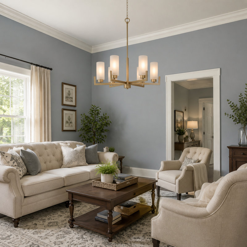 Bradden 6 - Light Dimmable Chandelier