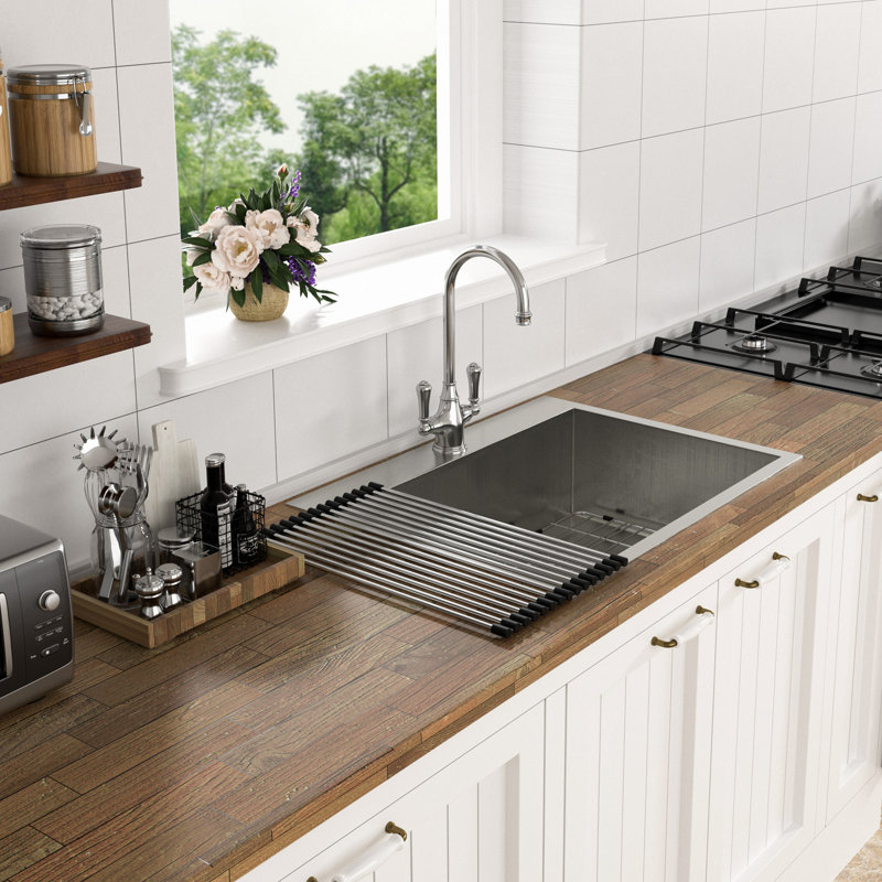 Drop In Sink, Kitchen Sink Drop In Topmount Single Bowl Sink 16 Gauge Stainless Steel Kitchen Sink Basin