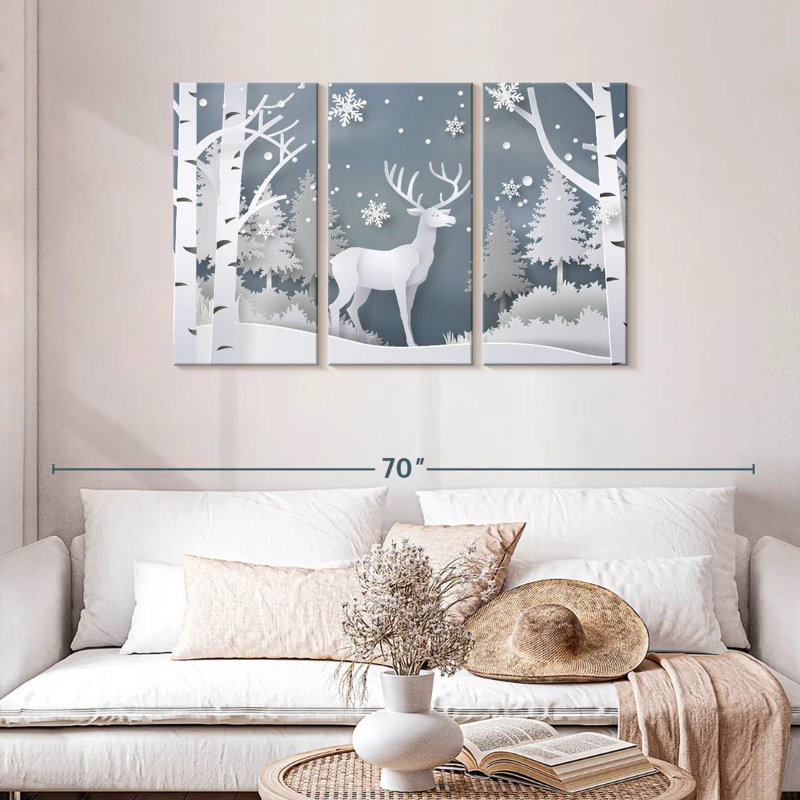 Snow White Deer, 28" H x 45" W