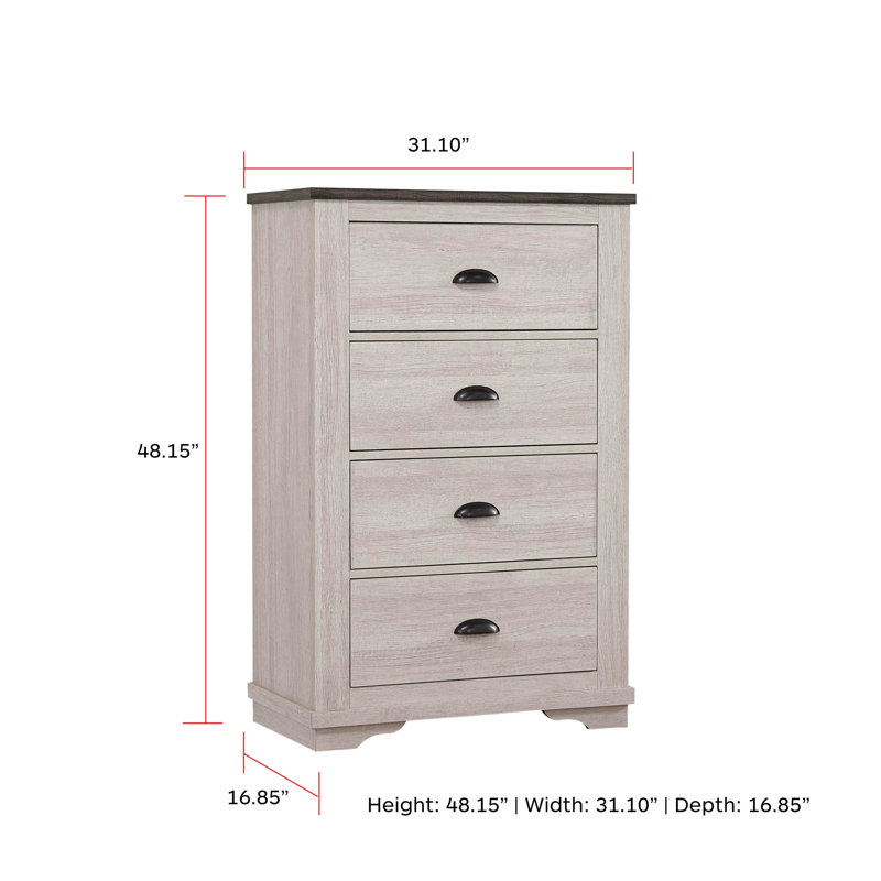 Coralee - Commode à tiroirs (Commode), Gris clair