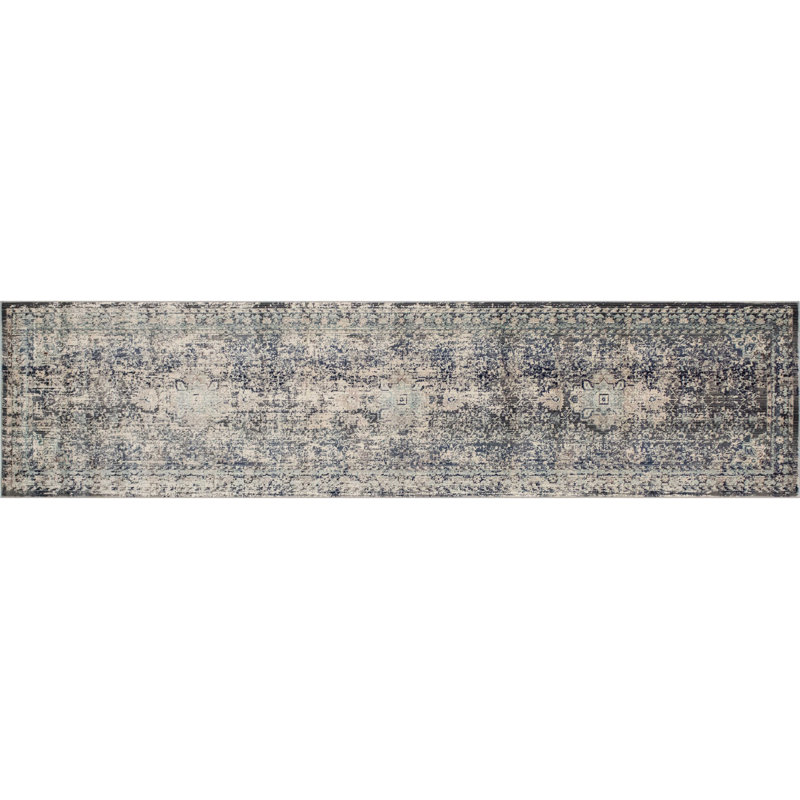 Blue Area Rug, Runner 2' x 5'9"