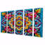 Art mural vibrant 5 x fuchsia azur jaune - Boho Mandala-1901022478