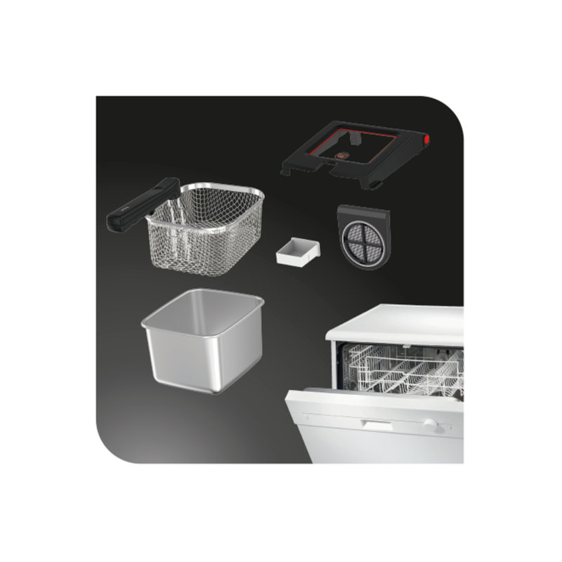 Compact Stainless Steel Electric Deep Fryer with Odor Reduction
