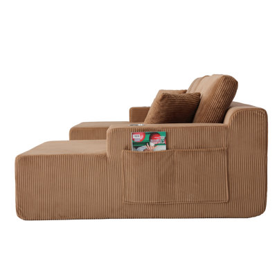 130" U-Shaped Modular Sectional Sofa with Chaise
