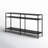 55" Wide Console Table with 2-Tier Open Shelving — Blackened Bronze Modern Metal Entryway Table for Living Room or Hallway | Ceno-1874104009-1874648691