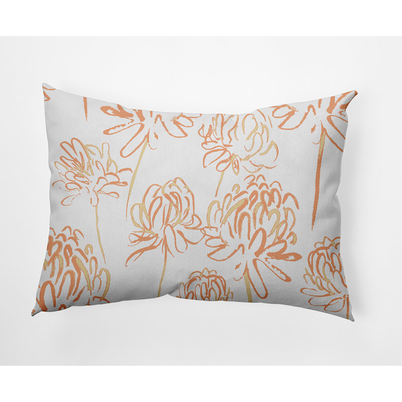  Outdoor Rectangular Pillow Cover & Insert, Orange