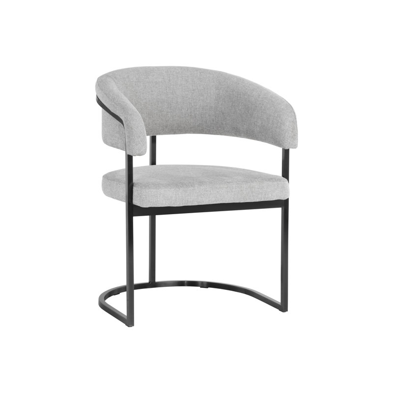 Marris Upholstered Arm Chair, Grey, Gunmetal