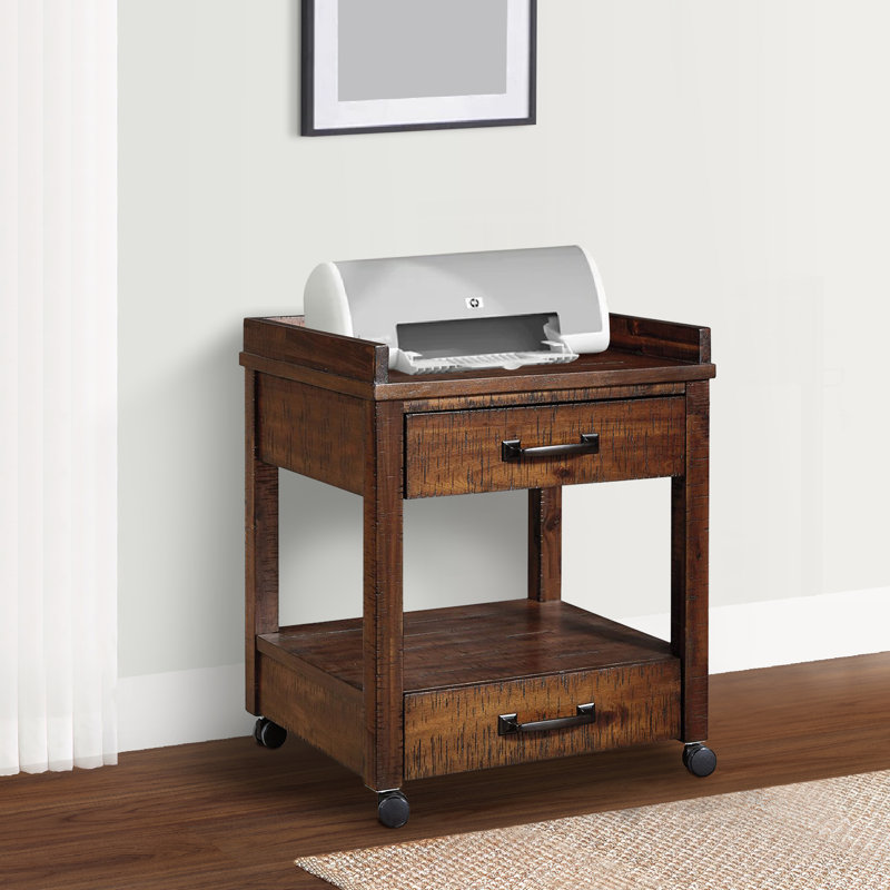 24'' H x 21'' W Printer Stand with Wheels
