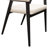 Adele Set Of Two Dining/Accent Chairs In Cream Fabric W/ Black Powder Coated Metal Frame-117195586
