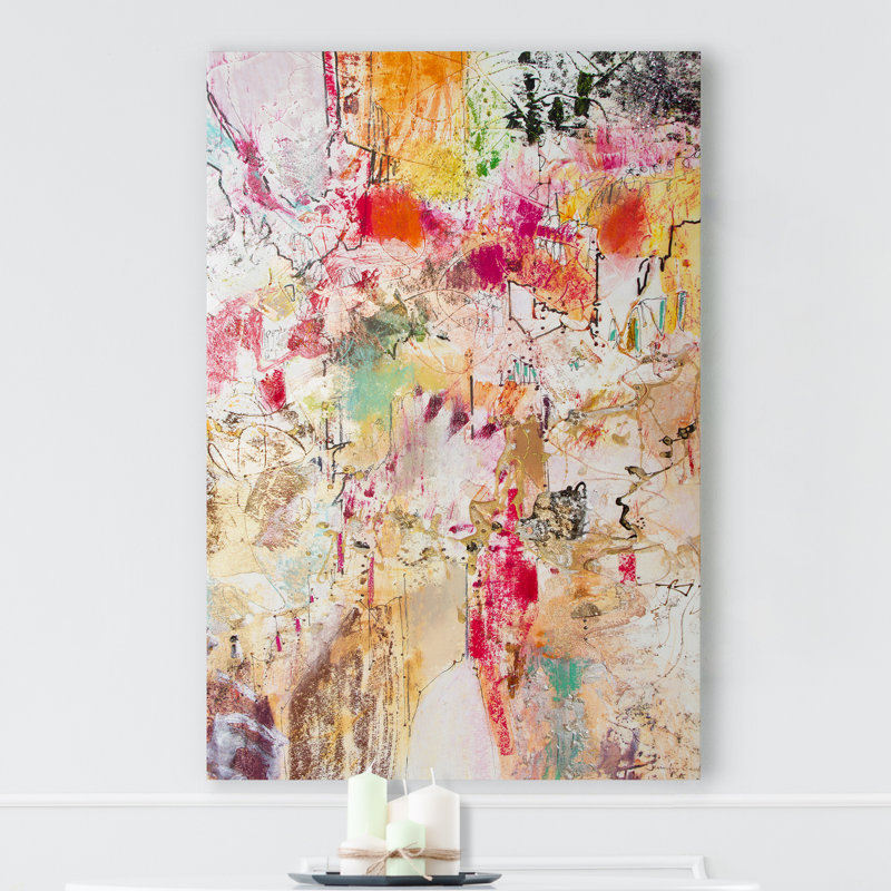 « vertical rouges ii », impression sur toile, H 12 po x l 8 po x P 1 po, Toile tendue