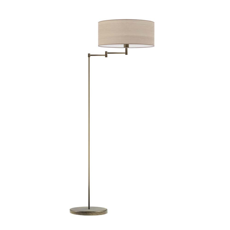 Blaydon 155cm Swing Arm Floor Lamp, Pea, Beige