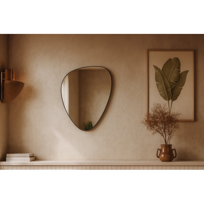 Mirsha Mirror, 24" x 17", Matte Black