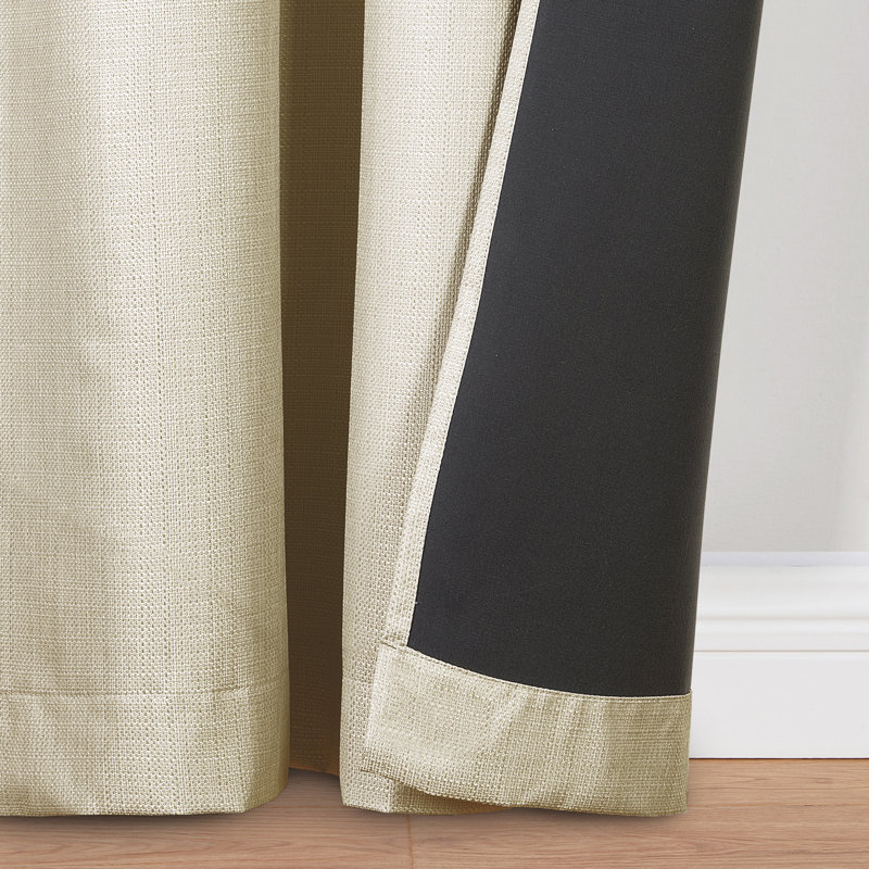 Pisco Blackout Curtain Pair, Gold, 40" W x 84" L