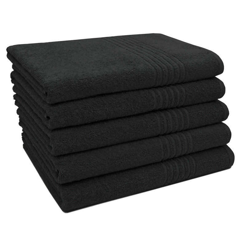 Lightweight Bath Towel, Black