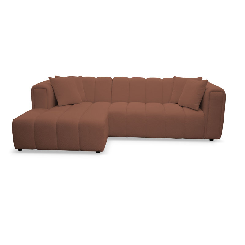 Oheneba 3 Seater Corner Sofa , Left Hand Facing, Red