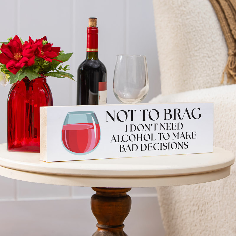 Plaque de cheminée décorative en bois «Just For Laughs», 18 po x H 5 po