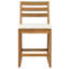 Ensemble de patio rustique en bois 5 pièces avec chaises inclinées, performant, idéal pour les espaces extérieurs urbains, assise confortable, petit format