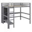 Loft Bed With Multifunction Shelves And Under-Bed Desk-911610191