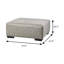 Repose-pieds l 37,6 po transitionnel, gris