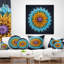 Coussin lombaire en fleur abstraite 3d flowerswork