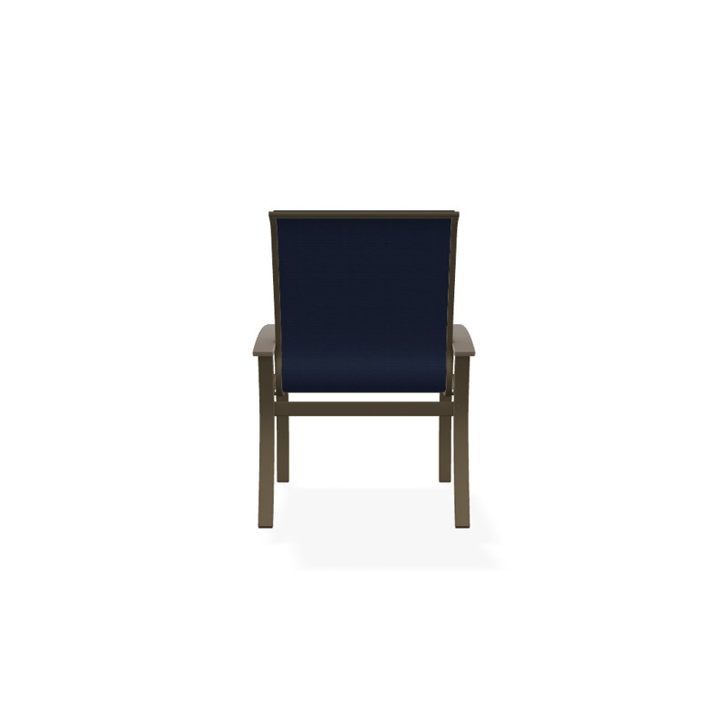 Chaise de patio Askar, Désert, Bois de plage texturé, Bleu marine 13D Sunbrella®