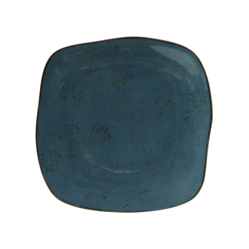 Artisan Square Dinner Plate, Geode Azure Teal