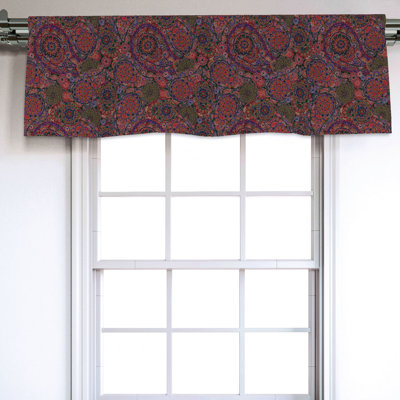 Sateen Paisley Ruffled Window Valance