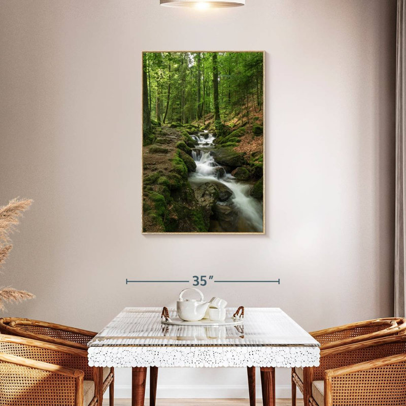 Ruisseau Buhl Forest, Cadre flottant en bois naturel, 29 po x 43 po