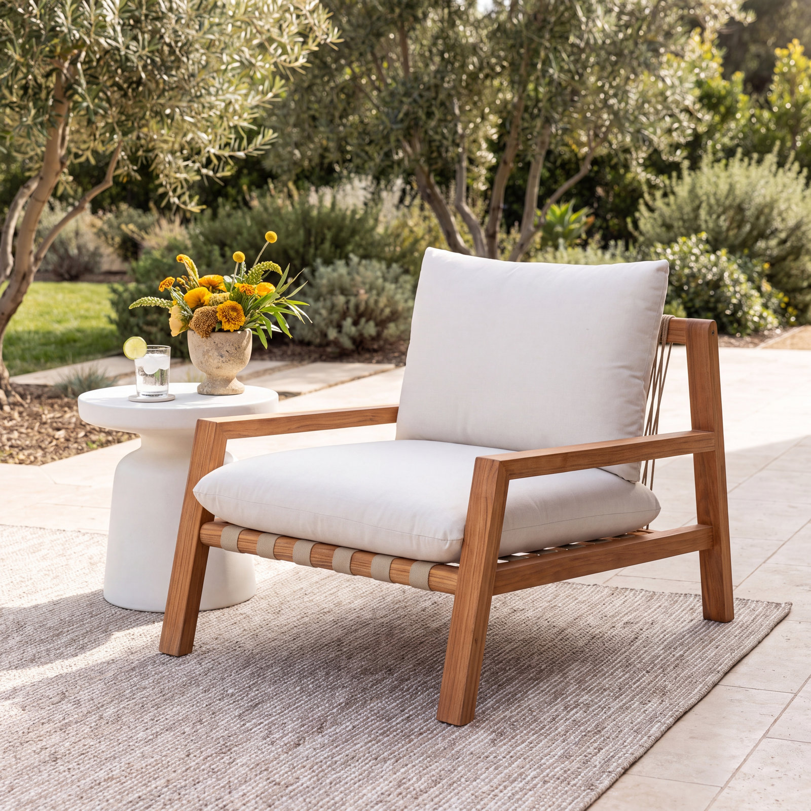Charlotte Teak Patio Lounge Chair